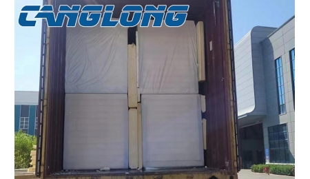 80mm thick cold storage panels packaged and shipped to Canada