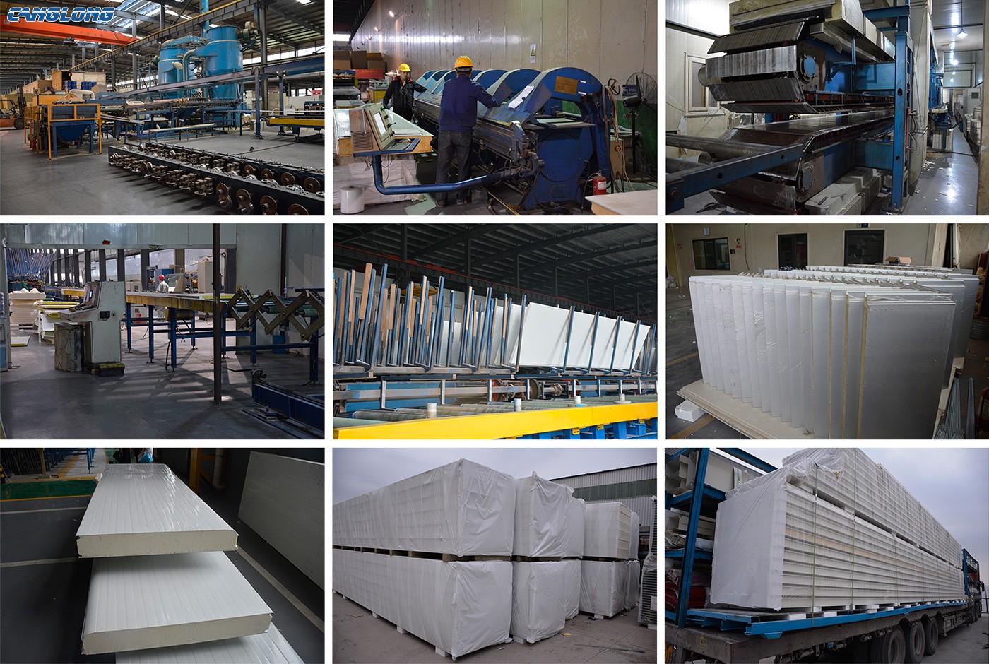 Polyurethane sandwich panel production