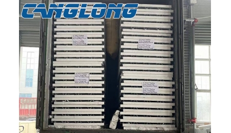 The Philippines 50 mm metal sandwich panel roof package shipment