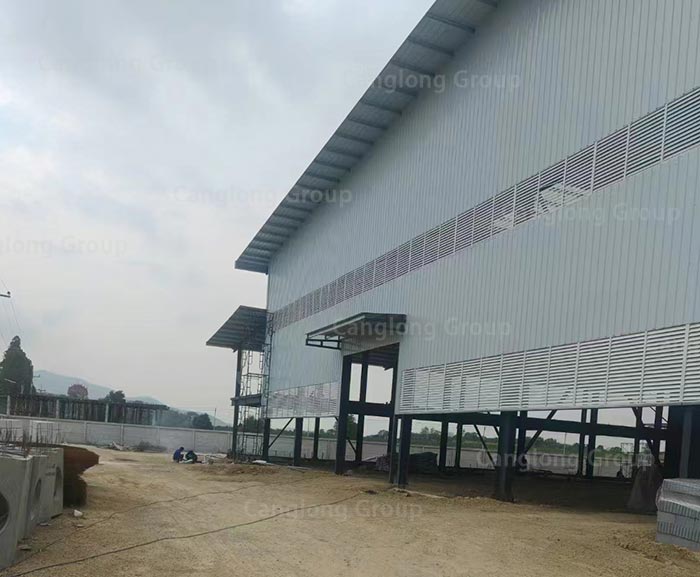 Thailand multi span steel workshop building