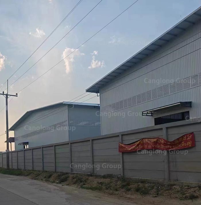 Thailand multi span steel workshop building