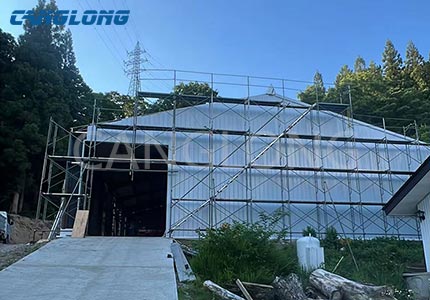 Japanese metal warehouse building