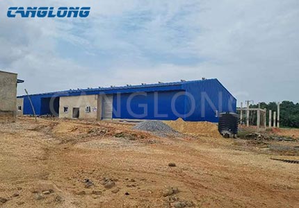 Ghana 48x25m steel structure workshop