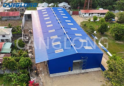 Honduras 60x25m peb steel warehouse