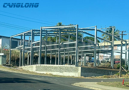 Fiji 2-story steel warehouse construction