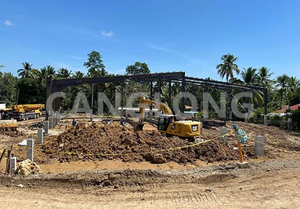 Philippine 50x40m steel warehouse