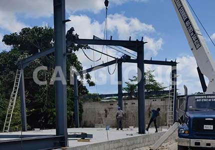 Bahama steel warehouse construction