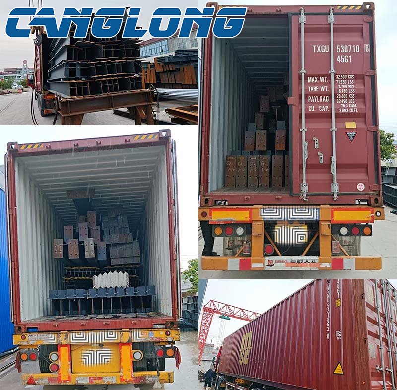 commercial building steel structure shipped