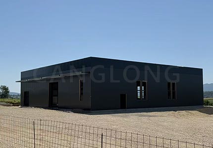 Bosnia and Herzegovina 25x25m double slope prefab warehouse
