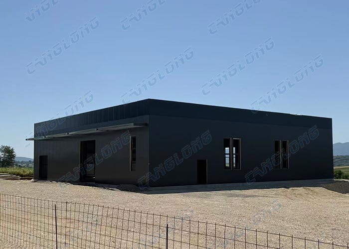 Bosnia and Herzegovina 25x25m double slope prefab warehouse