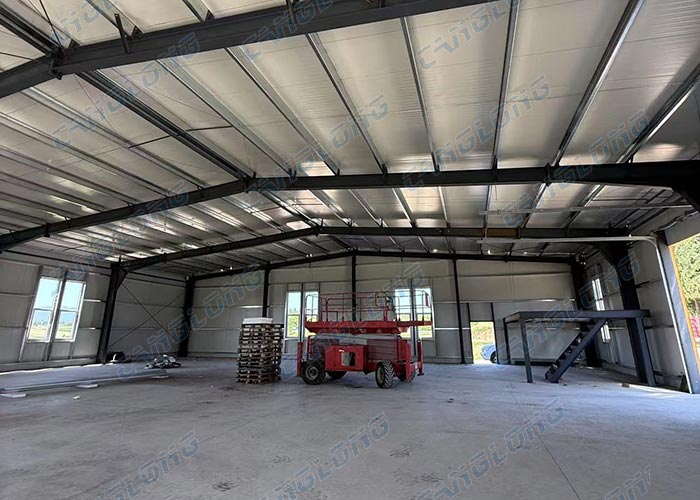 Bosnia and Herzegovina 25x25m double slope prefab warehouse