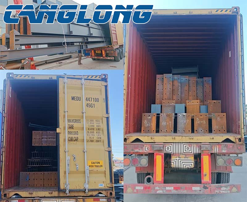 warehouse steel structure kits shipment