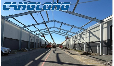 Australian galvanized steel structure godown begins installation