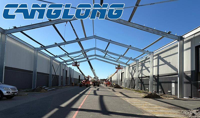 galvanized steel structure godown construction
