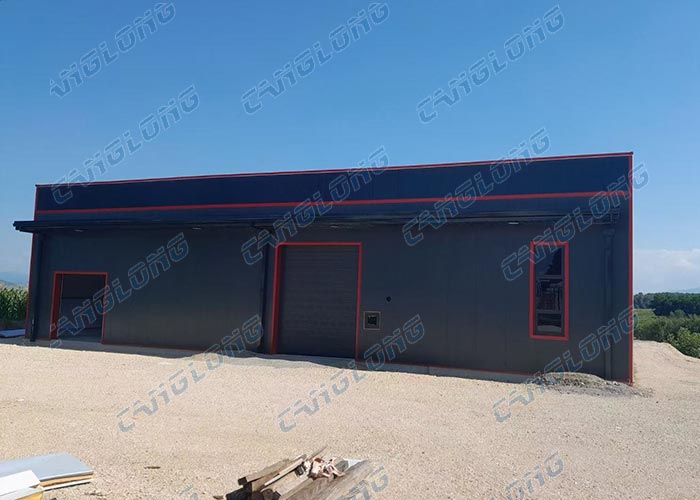 Bosnia and Herzegovina 25x25m double slope prefab warehouse