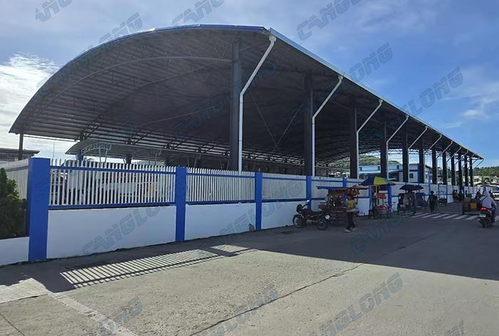 Philippine arched truss steel shed