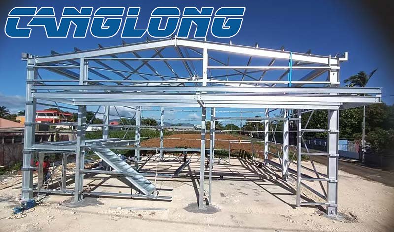 Guadeloupe galvanized steel structure warehouse