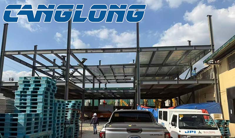 steel structure three story office building