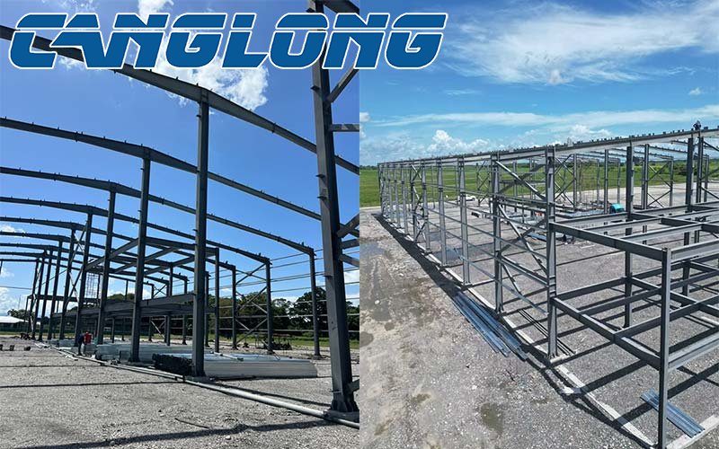 coffee processing plant steel building installation