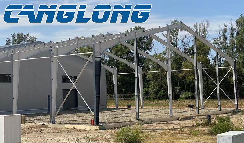 steel portal frame warehouse installation